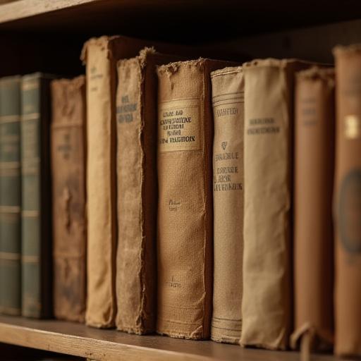 Gently used books arranged neatly.